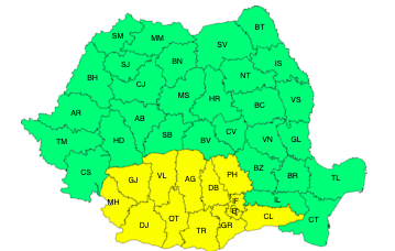 Meteo: Avertizare de cod galben de caniculă